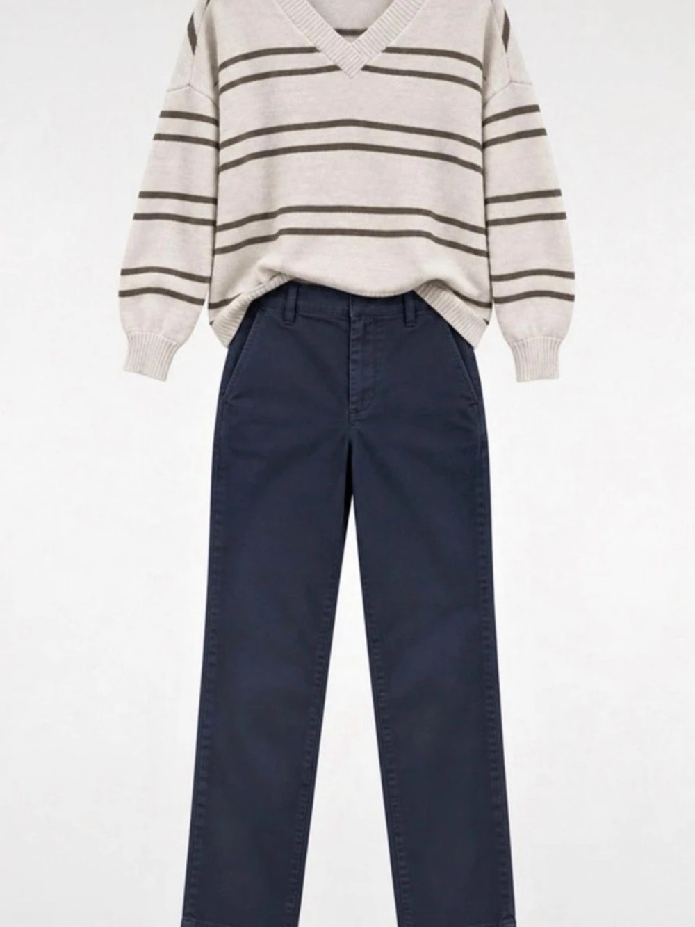 Striped Straight Leg Pants in Blue